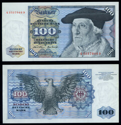 100 DM 2. Januar 1970, Banknote in kassenfrischer Erhaltung.&nbsp;